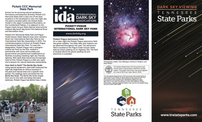 Pickett-Pogue IDSP dark skies brochure (front)