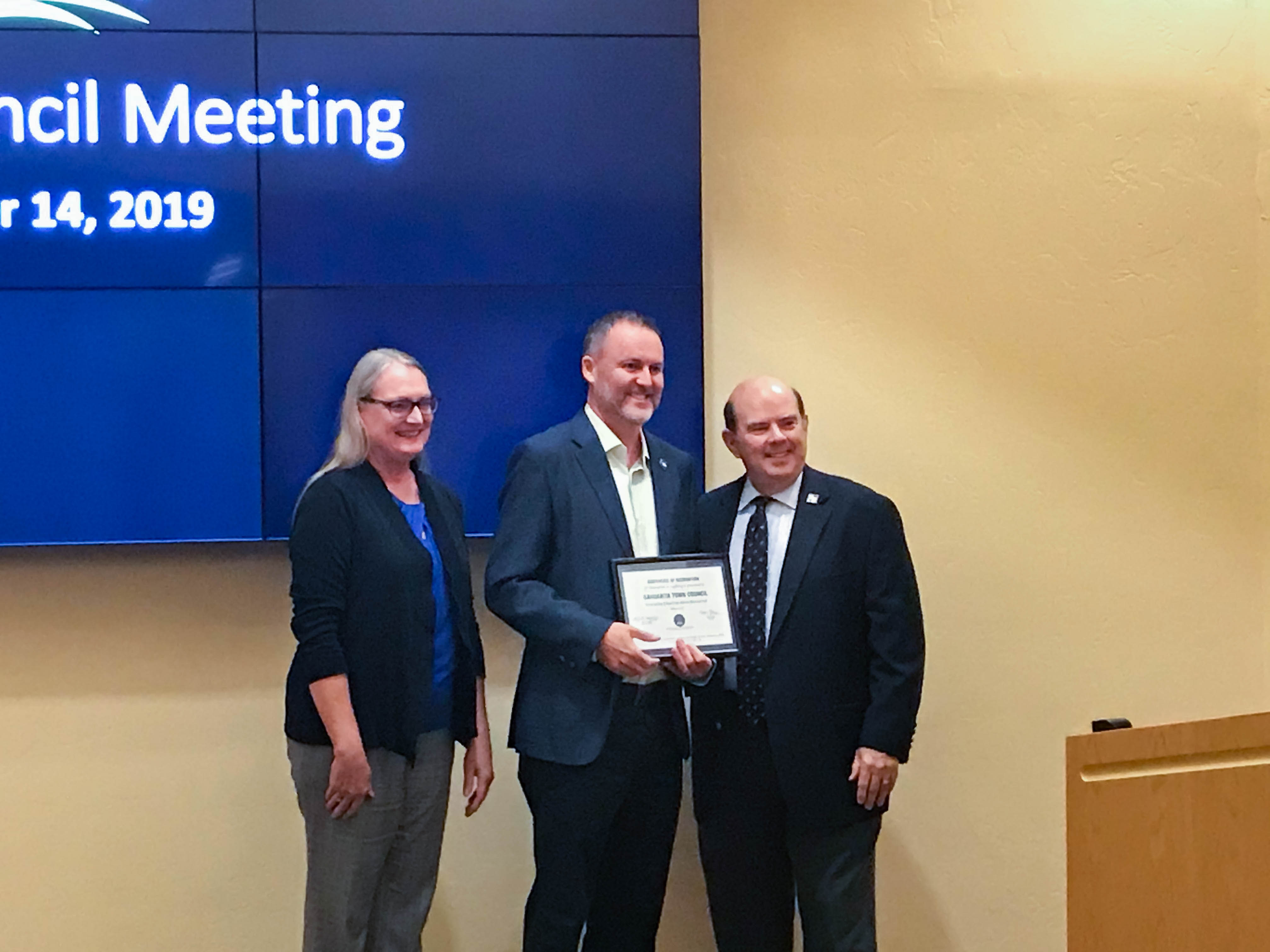 Sahuarita Town Council Receives Certificate of Recognition from International Dark-Sky Association Image